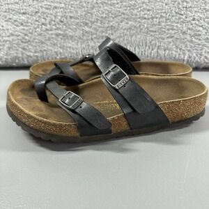 Birkenstock Mayari Sandals Womens 6.5 Brown Leather Clog‎ Suede Cork Germany